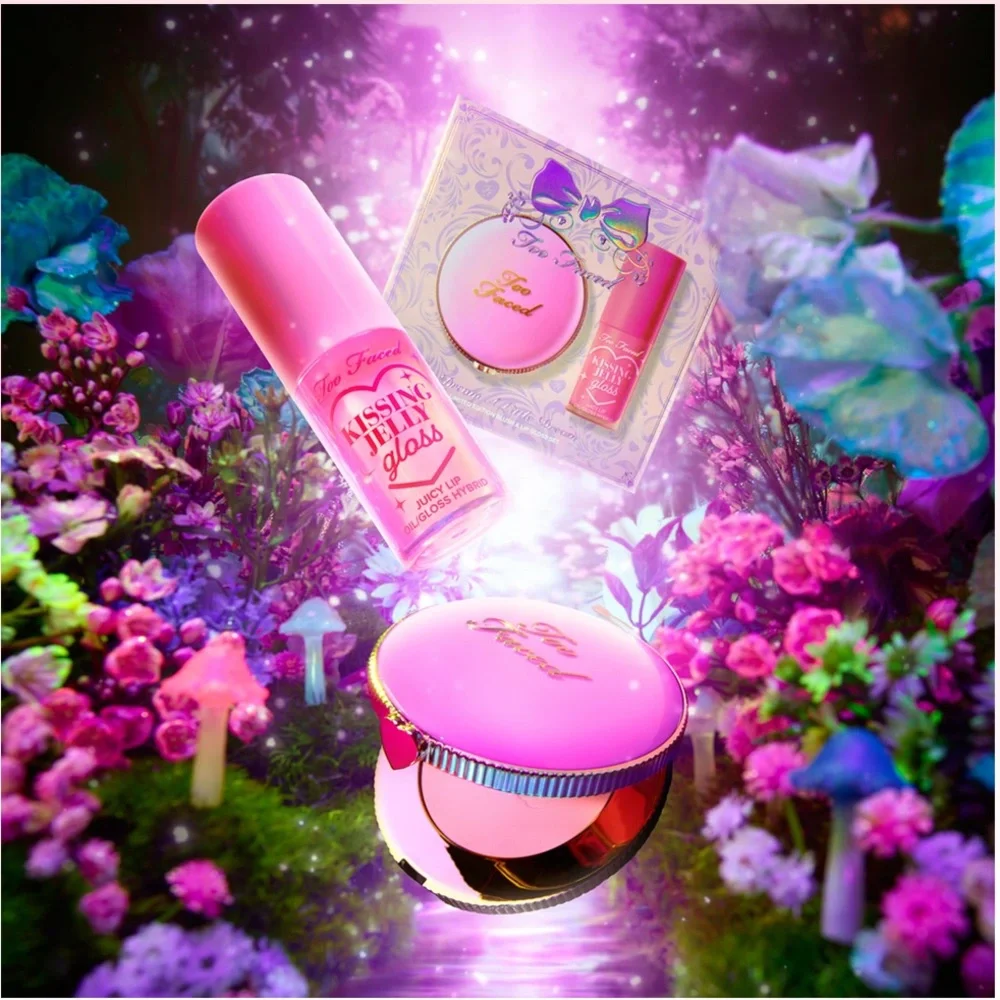 Too Faced Dream A Little Dream Set Candy Clouds Blush & Pink Sherbet Jelly Lip - Picture 10 of 14